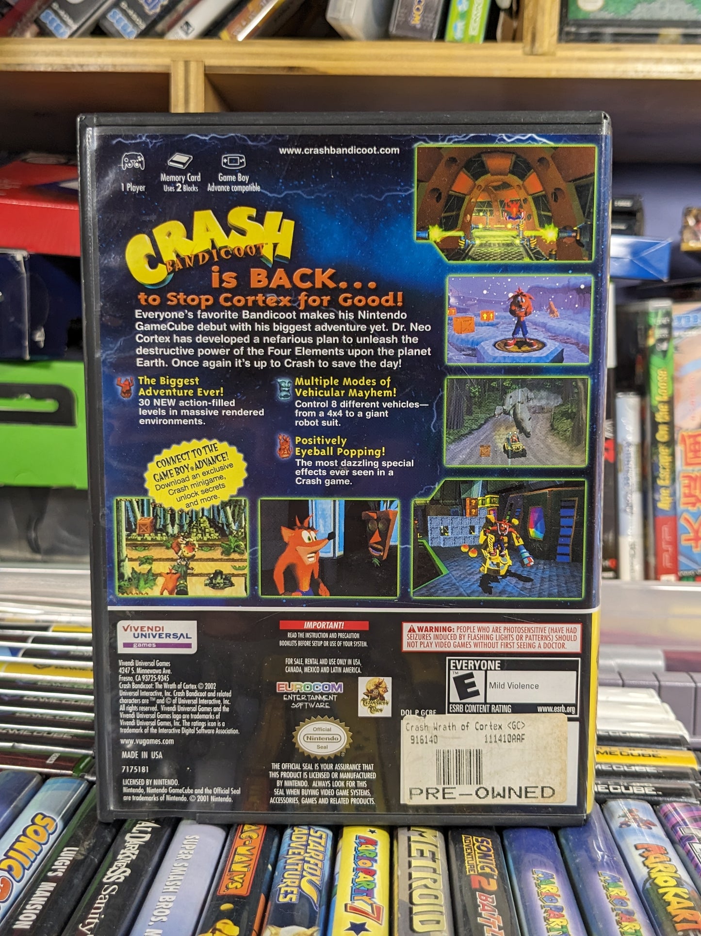 Crash Bandicoot The Wrath of Cortex Nintendo Gamecube CIB