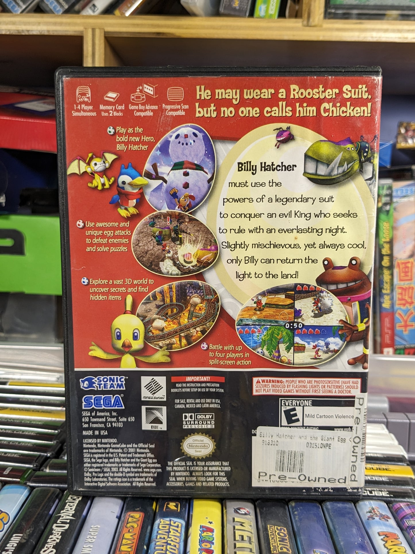 Billy Hatcher and the Giant Egg Nintendo Gamecube Boxed