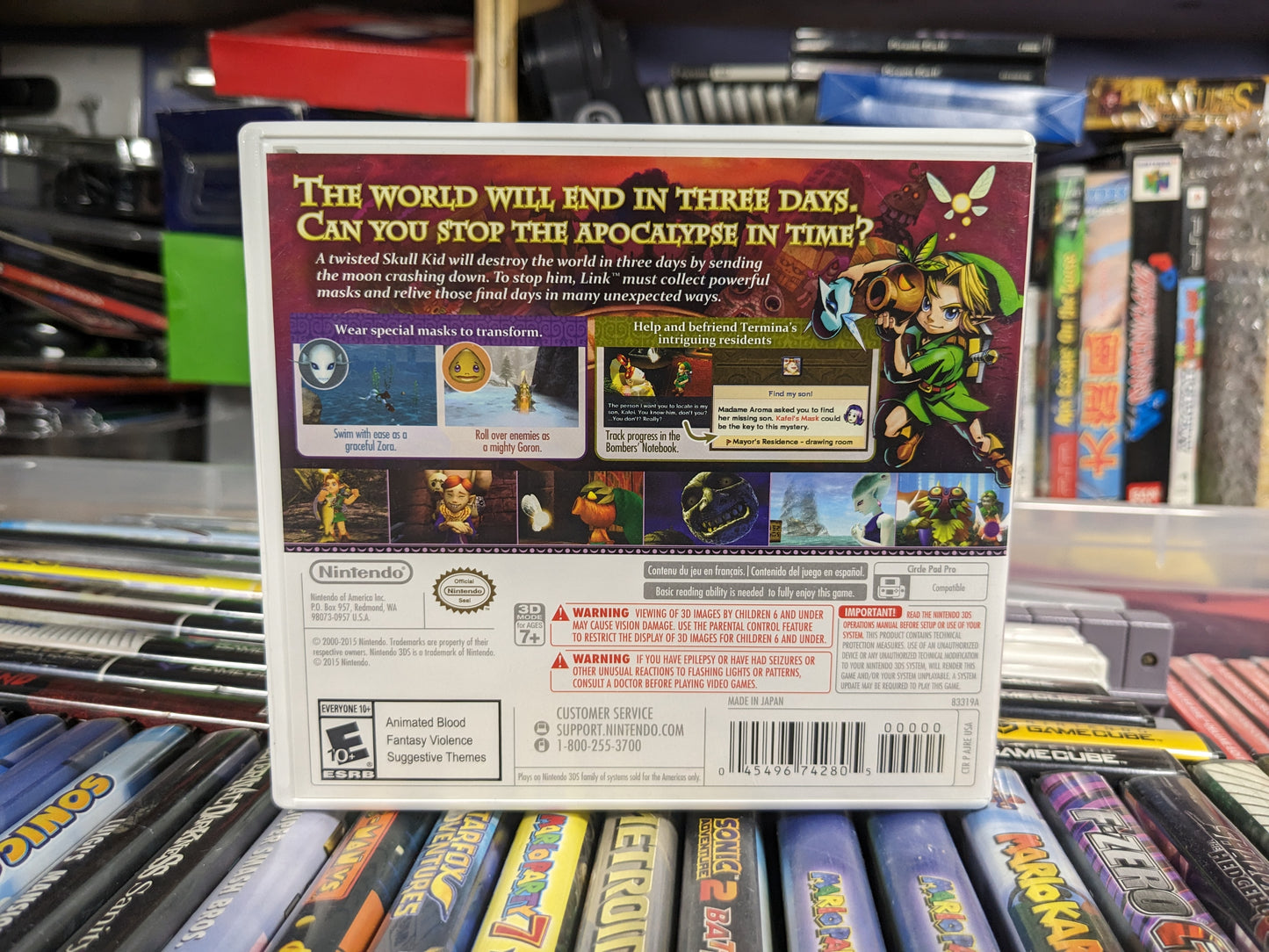 Legend of Zelda Majora's Mask 3D Nintendo 3DS CIB