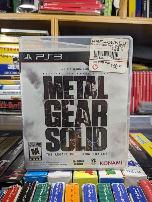 Metal Gear Solid The Legacy Collection PS3 CIB