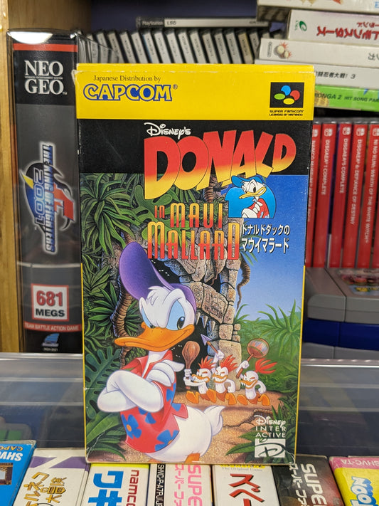 Donald Duck in Maui Mallard Japanese SNES CIB