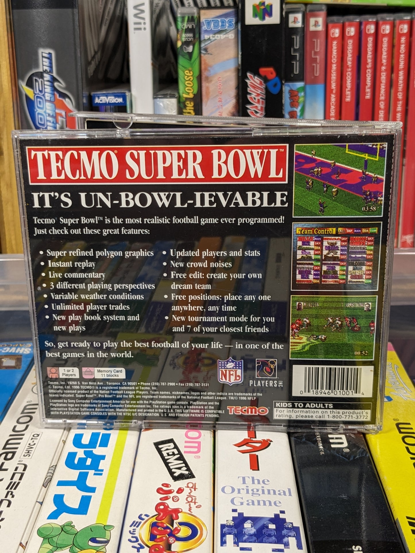 Tecmo Super Bowl Sony PS1 CIB