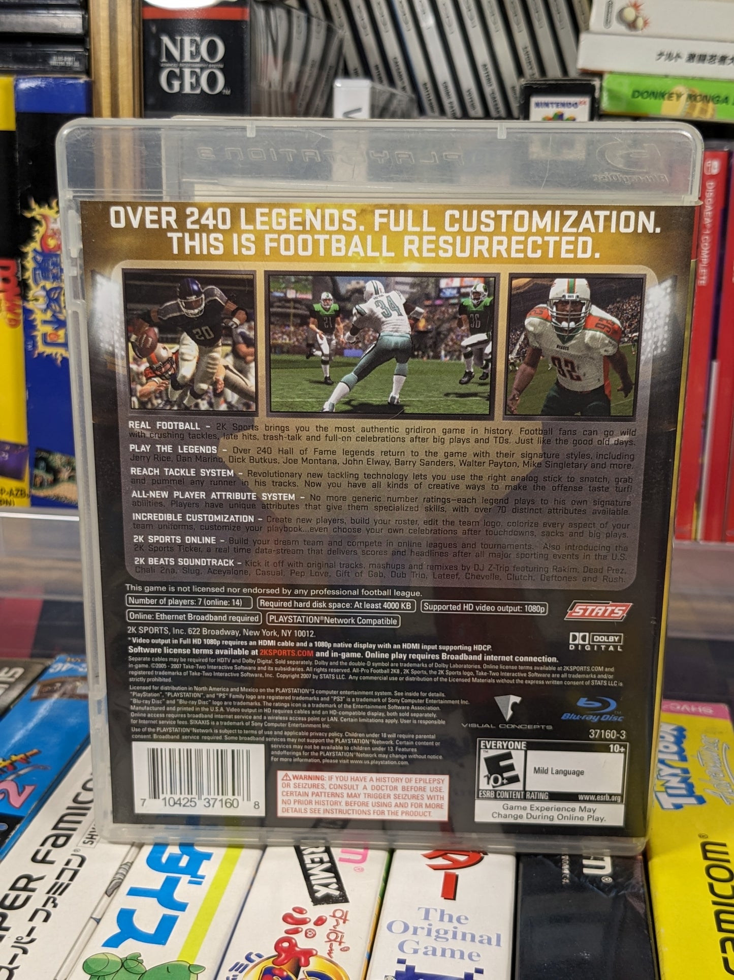 2K Sports All Pro Football 2K8 Sony PS3 CIB