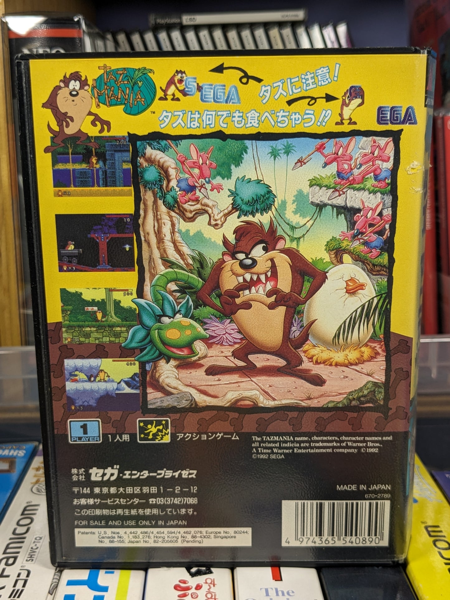 Taz-Mania Sega Mega Drive Japanese Boxed