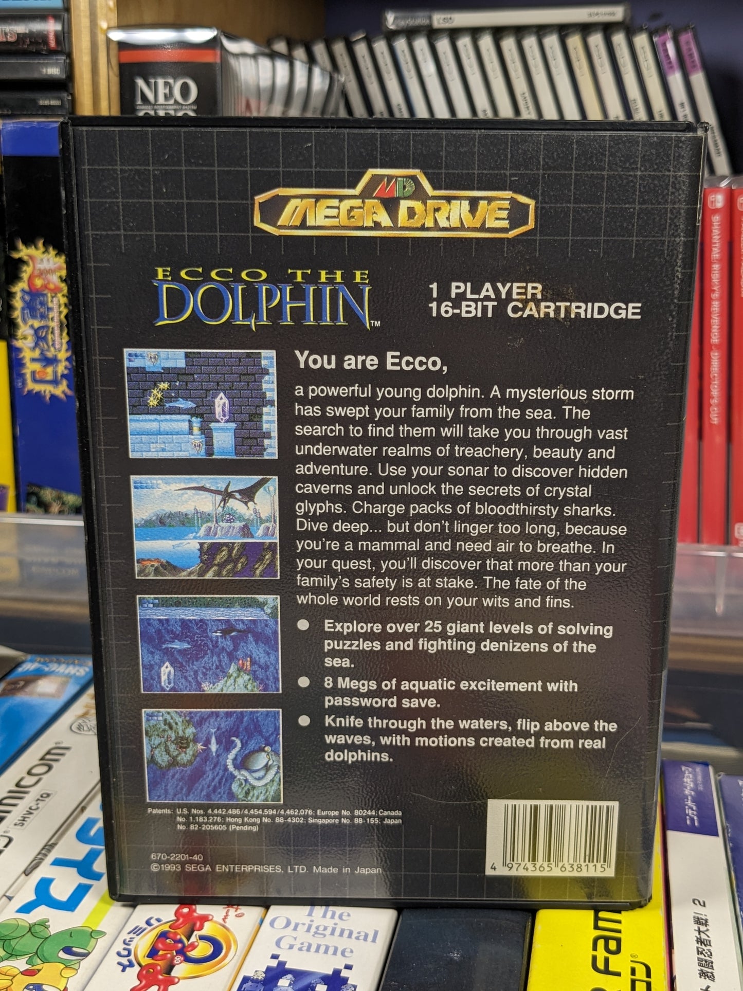 Ecco the Dolphin Sega Mega Drive Japanese Asia CIB