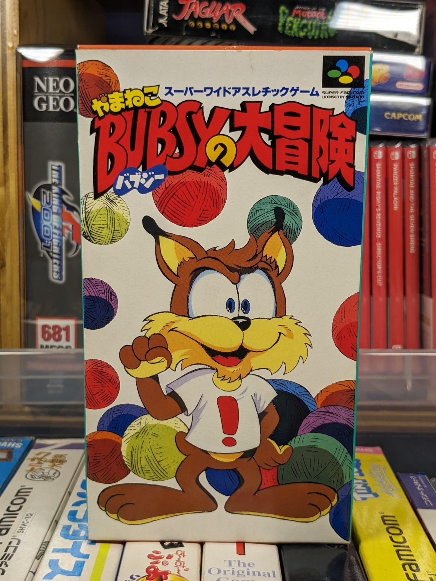 Bubsy No Daibouken Super Famicom SNES CIB