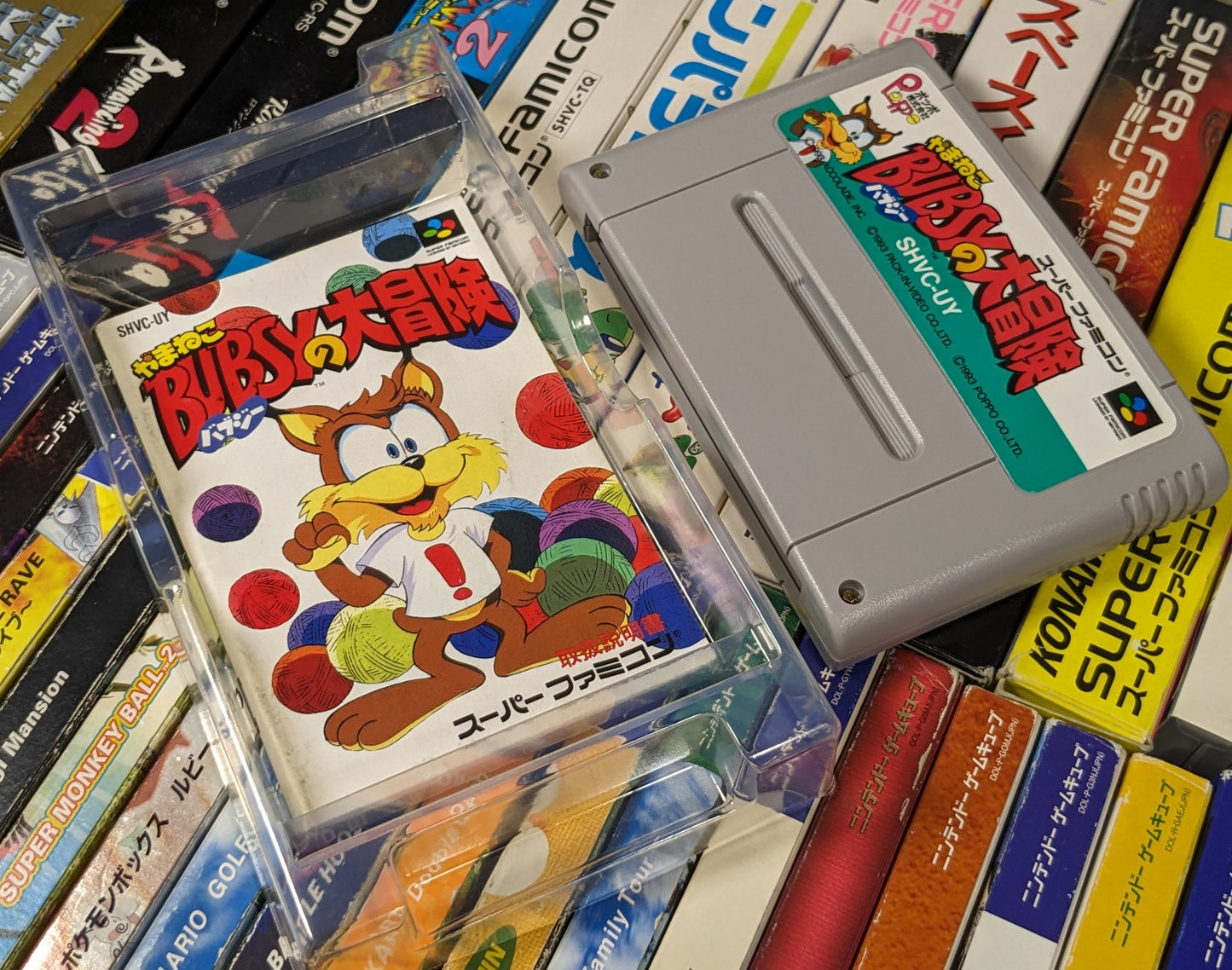 Bubsy No Daibouken Super Famicom SNES CIB