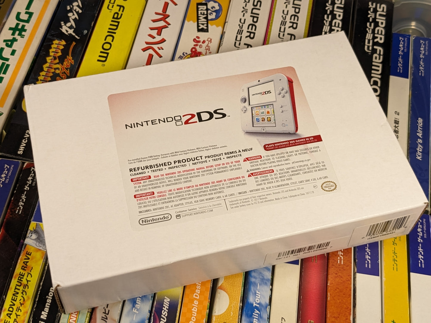 Nintendo 2DS White/Red Refurbished System Brand New